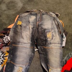 Men's Distressed Blue Jeans sz 42 akoo